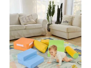 Online 6 Gigantische Bouwstenen Voor Hardlopen En Klimmen, Grote Bouwstenen Voor Kinderen. Trappen En Glijbaan Voor Kinderen - Speelgoed Om Te Klimmen, Glijden En Kruipen. Voor Kleuters En Baby'S, Zachte, Kleurrijke Bouwstenen. Spel Voor Binnen