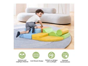 Online 6 Gigantische Bouwstenen Voor Hardlopen En Klimmen, Grote Bouwstenen Voor Kinderen. Trappen En Glijbaan Voor Kinderen - Speelgoed Om Te Klimmen, Glijden En Kruipen. Voor Kleuters En Baby'S, Zachte, Kleurrijke Bouwstenen. Spel Voor Binnen