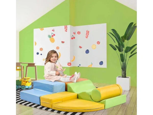 Online 6 Gigantische Bouwstenen Voor Hardlopen En Klimmen, Grote Bouwstenen Voor Kinderen. Trappen En Glijbaan Voor Kinderen - Speelgoed Om Te Klimmen, Glijden En Kruipen. Voor Kleuters En Baby'S, Zachte, Kleurrijke Bouwstenen. Spel Voor Binnen