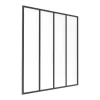 Best Sale Glasraam Werkplaatsstijl Van Van Aluminium En Gematteerd Glas - 120 X 130 Cm - Zwart - Bayview Glazen Binnenraam