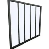 Fashion Glazen Binnenraam Bayview Van Aluminium Met Zwarte Poedercoating - 150 X 130 Cm Glazen Binnenraam