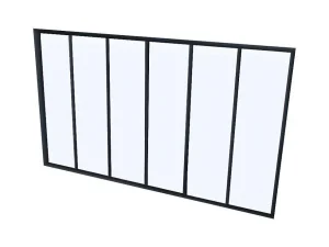 Shop Glazen Binnenraam Bayview Van Aluminium Met Zwarte Poedercoating - 180 X 105 Cm Glazen Binnenraam