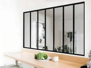 Store Glazen Binnenraam In Aluminium Met Poedercoating - 210 X 105 Cm - Zwart - Bayview Glazen Binnenraam