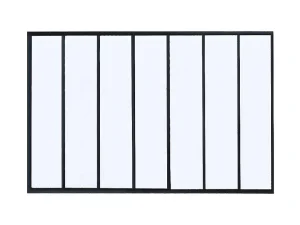 Flash Sale Glazen Binnenraam In Aluminium Met Poedercoating - 210 X 130 Cm - Zwart - Bayview Glazen Binnenraam
