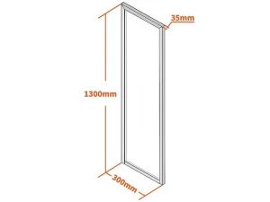 Store Glazen Binnenraam In Aluminium Met Poedercoating - 30 X 130 Cm - Zwart - Bayview Glazen Binnenraam