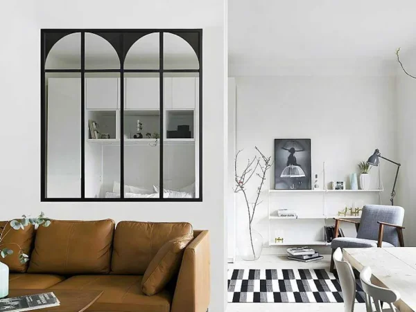 Best Glazen Binnenraam In Aluminium Met Poedercoating - 120 X 130 Cm - Zwart - Arcadea Glazen Binnenraam