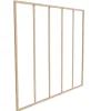 Outlet Glazen Binnenraam Van Gepoederlakt Aluminium 180 X 130 Cm Lichte Houtkleur Bayview Glazen Binnenraam