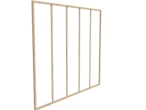 Outlet Glazen Binnenraam Van Gepoederlakt Aluminium 180 X 130 Cm Lichte Houtkleur Bayview Glazen Binnenraam