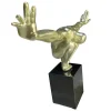 Outlet Groot Beeld Soledad Ii Van Hars - L 73 X H 57 Cm - Goud Standbeeld