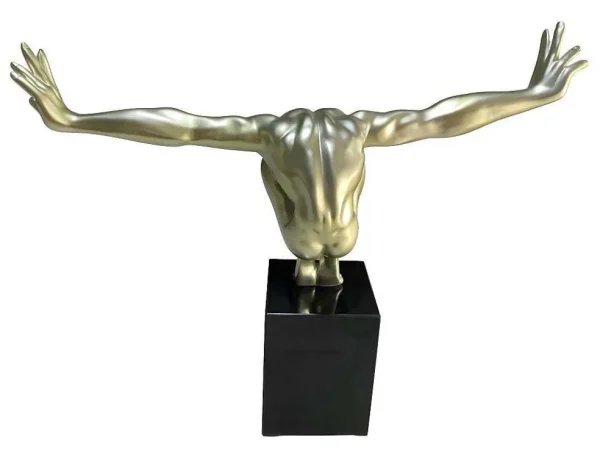 Outlet Groot Beeld Soledad Ii Van Hars - L 73 X H 57 Cm - Goud Standbeeld