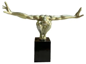 Outlet Groot Beeld Soledad Ii Van Hars - L 73 X H 57 Cm - Goud Standbeeld