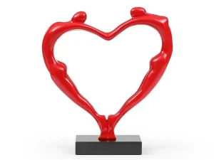 Shop Groot Hartvormig Standbeeld Van Hars B49 X H55 Cm Rood Lovina Standbeeld