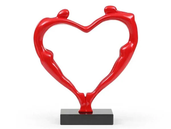 Shop Groot Hartvormig Standbeeld Van Hars B49 X H55 Cm Rood Lovina Standbeeld