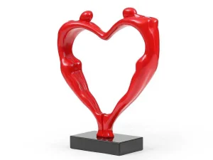 Shop Groot Hartvormig Standbeeld Van Hars B49 X H55 Cm Rood Lovina Standbeeld