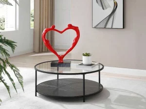 Shop Groot Hartvormig Standbeeld Van Hars B49 X H55 Cm Rood Lovina Standbeeld