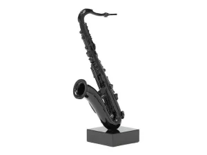 Online Groot Saxofoonstandbeeld Van Hars L29 X B16 X H62 Cm Zwart Musania Standbeeld