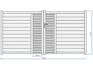 Sale Halfopengewerkte Aluminium Draaipoort Met Motief B350 X H179 Cm Antraciet Orist Ii Hekjes & Poorten