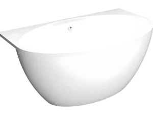 Cheap Halfvrijstaand Ovaal Bad - 197 Liter - 151 X 94 X 60 Cm - Wit - Acryl - Pagrus Halfvrijstaand Bad