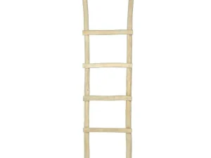 Best Sale Handdoekenrek Ladder Van Massief Teakhout - Naturelkleur - Fodna Accessoires & Spiegels