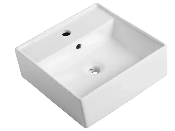 Shop Hangend Badkamermeubel Met Wastafel - Naturel En Wit - 96 Cm - Anida Badkamermeubel Met Enkele Wastafel