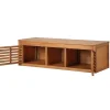 Online Hangend Badkamermeubel Van Acaciahout Met Dubbele Wastafel - 130 Cm - Penebel Dubbele Wastafel
