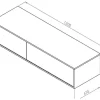 Flash Sale Hangend Badkamermeubel Wit Met Dubbele Wastafel - L150 Cm - Isaure Ii Dubbele Wastafel