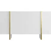 Best Hangend Tv-Meubel Met 4 Deuren Van Mdf - Wit En Goudkleurig - Luvonia Buffetkast