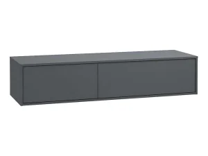 Store Hangende Badkamermeubel In Antracietgrijze Kleur Met Dubbele Wastafel - L150 Cm - Isaure Ii Dubbele Wastafel