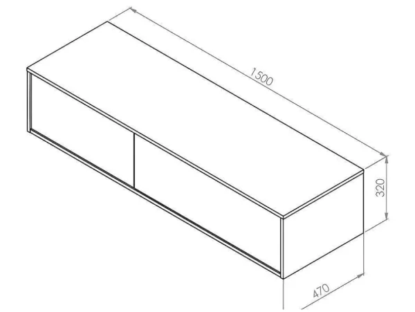 Store Hangende Badkamermeubel In Antracietgrijze Kleur Met Dubbele Wastafel - L150 Cm - Isaure Ii Dubbele Wastafel