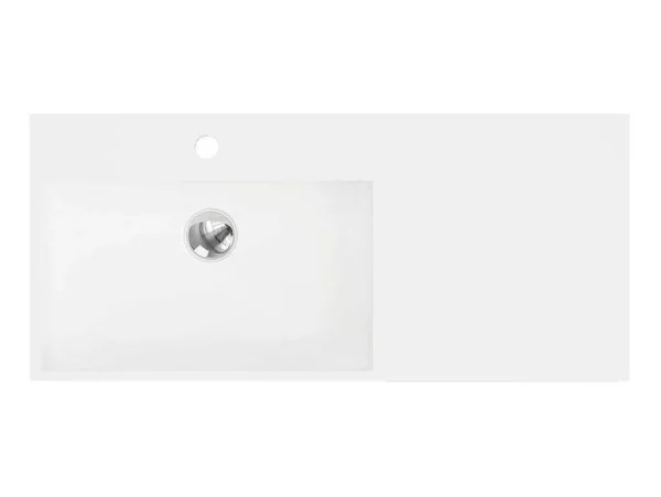Fashion Hangende Wastafel Met Handdoekhouder - Wit - L90 X B40 X H17 Cm - Gandaki Muurkast Badkamer