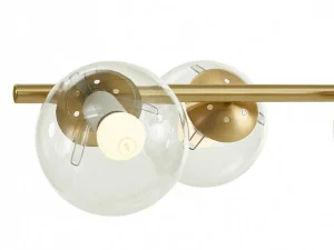 Best Sale Hanglamp Van Geborsteld Messing En 6 Glazen Bollen - B128 Cm - Yukon Aanbiedingen: Woonaccessoires