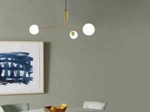 Clearance Hanglamp Van Glas En Metaal - D90 X H182 Cm - Goud - Kenora Hanglamp