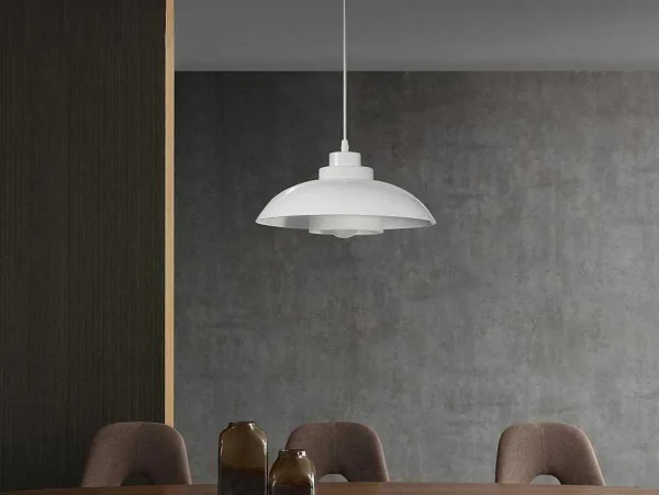 Fashion Hanglamp Van Metaal - D34 X H120 Cm - Wit - Briliva Hanglamp