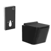 Best Hangtoilet Pakket In Mat Zwart Met Decoratieve Inbouwreservoir - Clemona Hangend Toilet