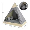 Flash Sale Hemel Tuinbed 2 Tot 4 Plaatsen - Beige Rotan En Grijs Deurgordijn - Inclusief Kussens - Voor Buiten Ligstoel