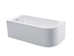 Outlet Hoekbad - 201 Liter - 150 X 75 X 58 Cm - Wit - Linkse Hoek - Anika Hoekbad