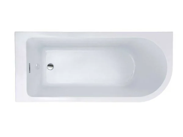Outlet Hoekbad - 201 Liter - 150 X 75 X 58 Cm - Wit - Linkse Hoek - Anika Hoekbad