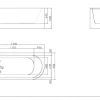 Hot Hoekbad - 240L - 170 X 75 X 58 Cm - Linkse Hoek - Anika Hoekbad