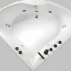 Fashion Hoekbadkuip Agyness - 263L - 135 X 135 X H57 Cm Massagebad