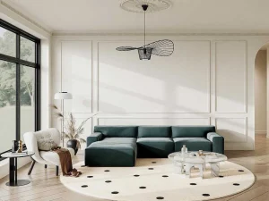 Shop Hoekbank Met Hoek Links Van Blauw Velours Otrano Hoekbank