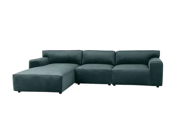 Shop Hoekbank Met Hoek Links Van Blauw Velours Otrano Hoekbank