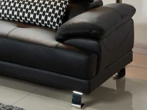 Sale Hoekbank Van Hoogwaardig Leer Excelsior Ii - Zwart - Hoek Links Leren Zitbank