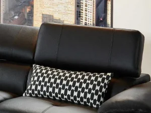 Sale Hoekbank Van Hoogwaardig Leer Excelsior Ii - Zwart - Hoek Links Leren Zitbank