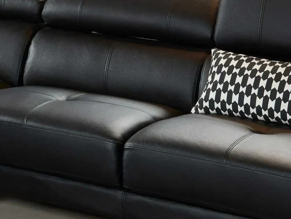 Sale Hoekbank Van Hoogwaardig Leer Excelsior Ii - Zwart - Hoek Links Leren Zitbank