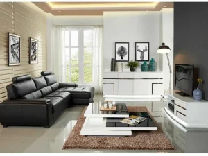 Flash Sale Hoekbank Van Leer Metropolitan Ii - Zwart - Hoek Rechts Leren Zitbank
