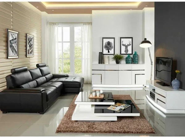 Flash Sale Hoekbank Van Leer Metropolitan Ii - Zwart - Hoek Rechts Leren Zitbank
