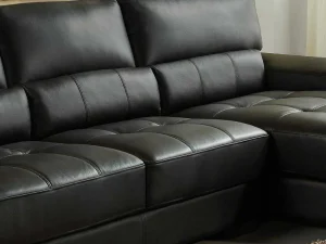 Flash Sale Hoekbank Van Leer Metropolitan Ii - Zwart - Hoek Rechts Leren Zitbank