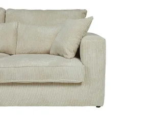 Best Sale Hoekbank Van Ribfluweel Mondovi - Beige - Hoek Links Charmant