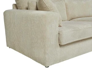 Best Hoekbank Van Ribfluweel Mondovi - Beige - Hoek Rechts Charmant