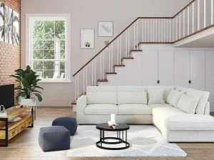 Best Hoekbank Van Ribfluweel Mondovi - Beige - Hoek Rechts Charmant